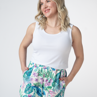 IN STOCK Dolphin Shorts - Tropical Leaf