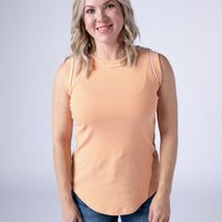 IN STOCK Morgan Micro Striped Tank - Orange