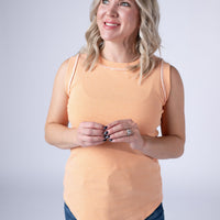 IN STOCK Morgan Micro Striped Tank - Orange