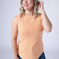 IN STOCK Morgan Micro Striped Tank - Orange