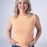 IN STOCK Morgan Micro Striped Tank - Orange