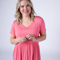 IN STOCK Sarah Ruffle Short Sleeve - Sun Kissed Coral FINAL SALE