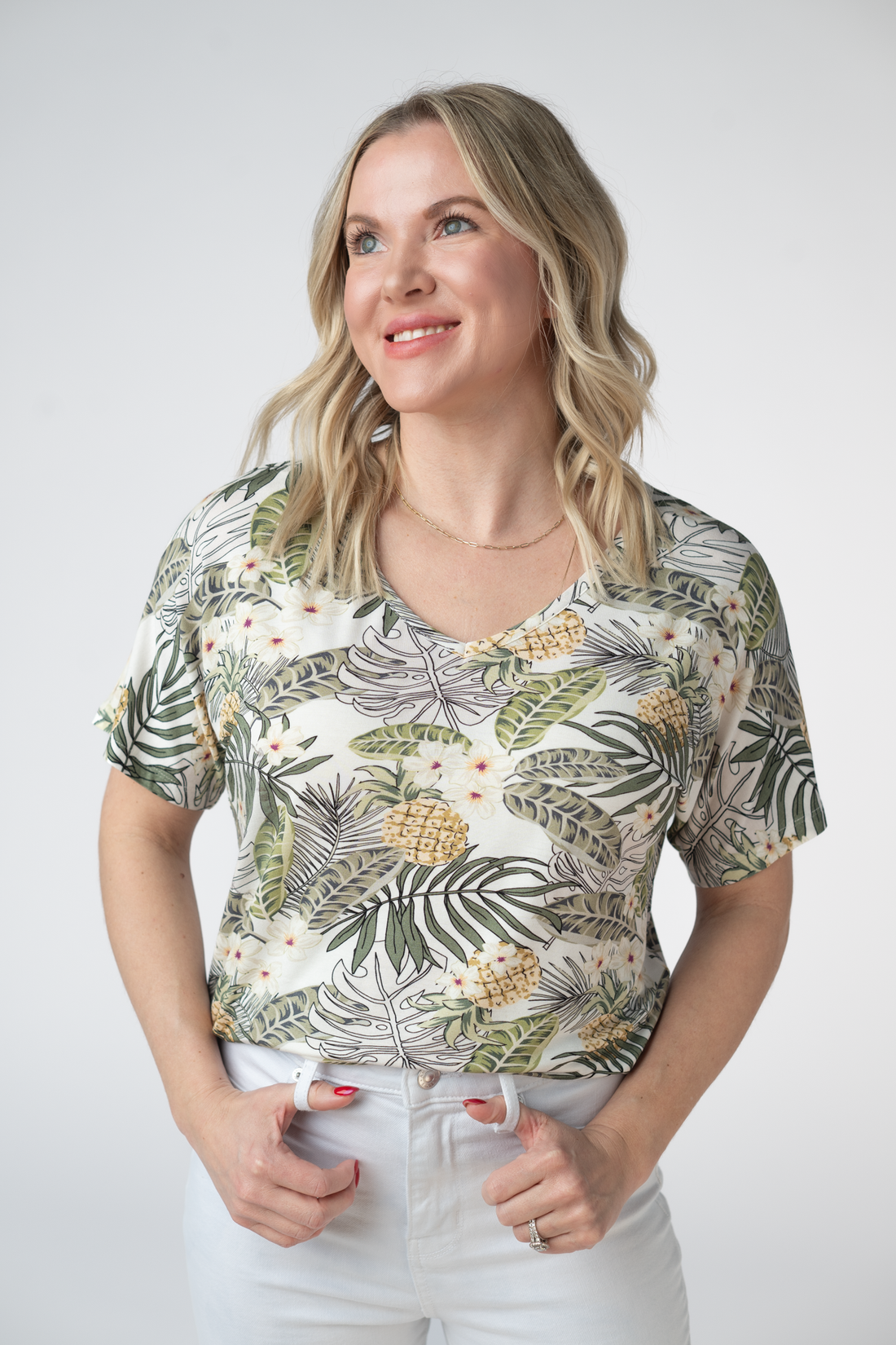IN STOCK Chloe Cozy Top - Pineapple Leaf
