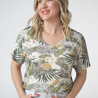 IN STOCK Chloe Cozy Top - Pineapple Leaf
