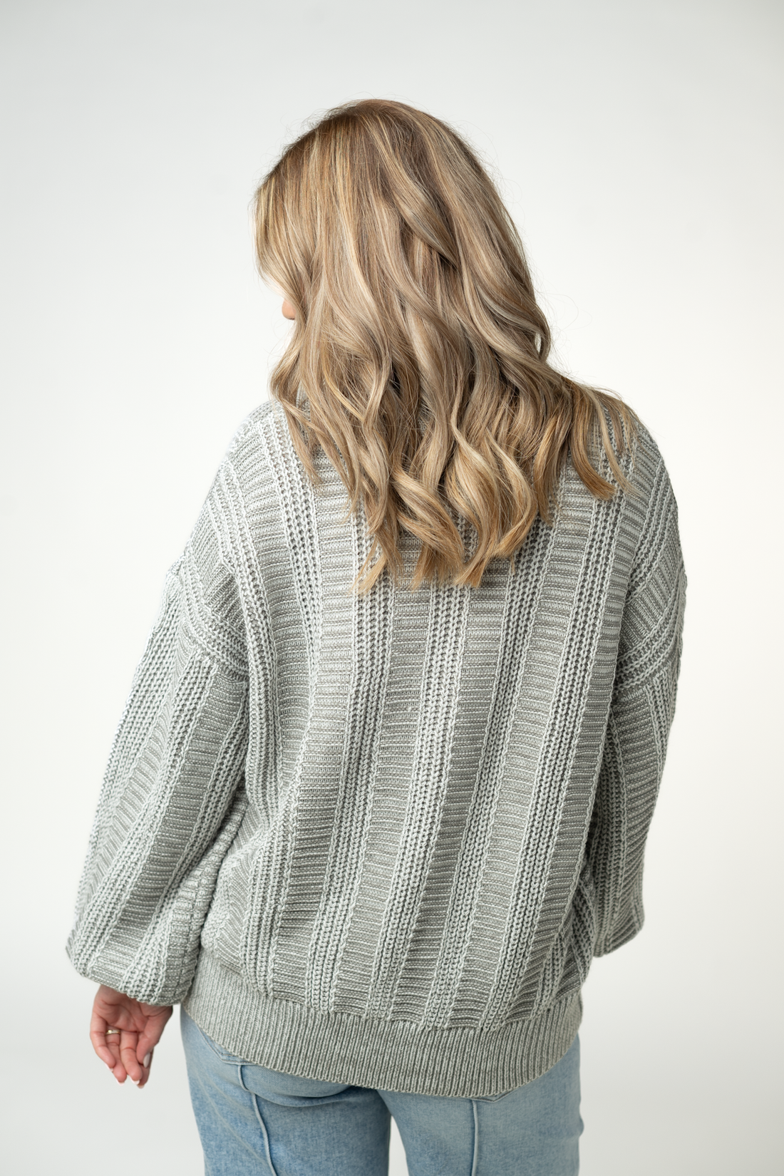 IN STOCK Cable Cardigan - Grey