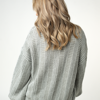 IN STOCK Cable Cardigan - Grey