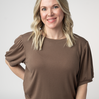 IN STOCK Katie Cozy Top - Mocha