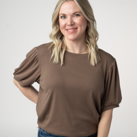 IN STOCK Katie Cozy Top - Mocha