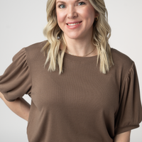 IN STOCK Katie Cozy Top - Mocha