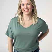 IN STOCK Chloe Cozy Top - Dusty Jade