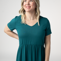 IN STOCK Sarah Ruffle Short Sleeve - Teal