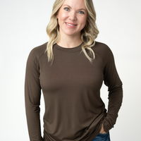 IN STOCK Blair Long Sleeve Top - Brown