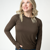 IN STOCK Blair Long Sleeve Top - Brown