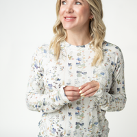 IN STOCK Blair Long Sleeve Top - Olive Meadows