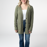 IN STOCK Cori Cardigan - Heathered Olive