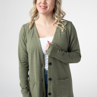 IN STOCK Cori Cardigan - Heathered Olive