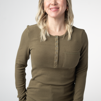 IN STOCK Georgia Long Sleeve Top - Olive