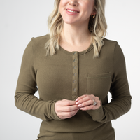 IN STOCK Georgia Long Sleeve Top - Olive