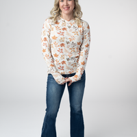 IN STOCK Blair Long Sleeve Top - Harvest Leaves