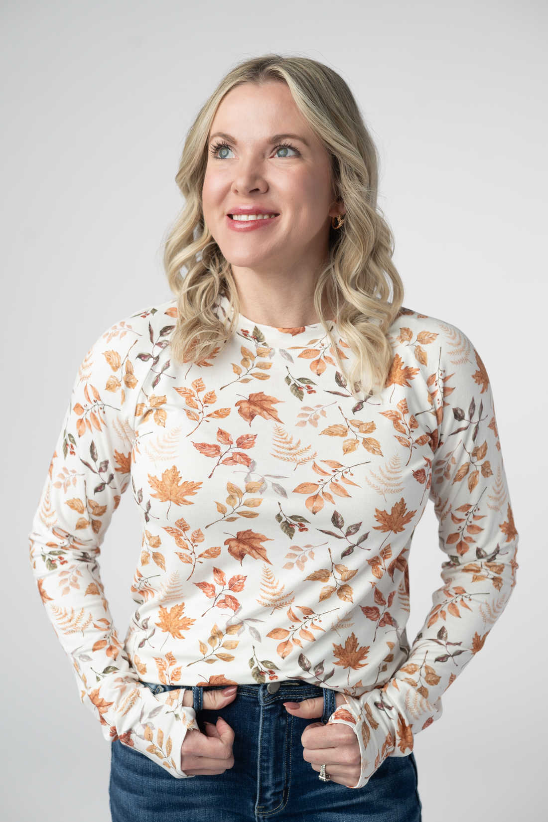 IN STOCK Blair Long Sleeve Top - Harvest Leaves