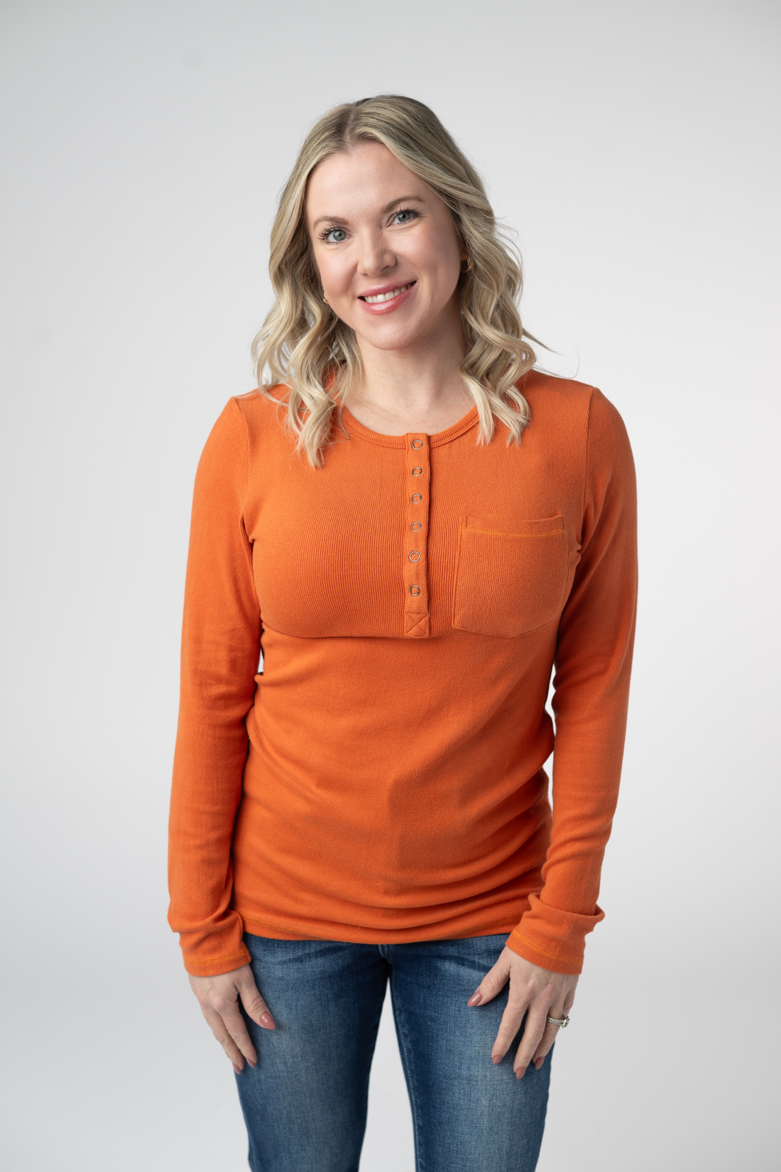 IN STOCK Georgia Long Sleeve Top - Pumpkin Spice