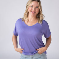 IN STOCK Chloe Cozy Tee - Periwinkle Purple