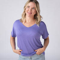 IN STOCK Chloe Cozy Tee - Periwinkle Purple
