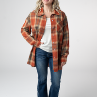 IN STOCK Tunic Plaid Top - Pumpkin Plaid