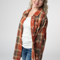 IN STOCK Tunic Plaid Top - Pumpkin Plaid