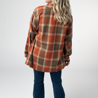IN STOCK Tunic Plaid Top - Pumpkin Plaid