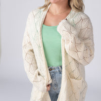 IN STOCK Open Knit Cardigan - Ivory
