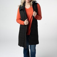 IN STOCK Harlow Long Vest - Black