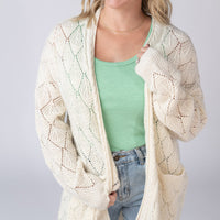 IN STOCK Open Knit Cardigan - Ivory