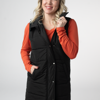 IN STOCK Harlow Long Vest - Black