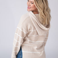 IN STOCK Maddie Striped Hoodie - Natural