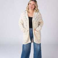 IN STOCK Open Knit Cardigan - Ivory