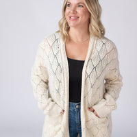 IN STOCK Open Knit Cardigan - Ivory