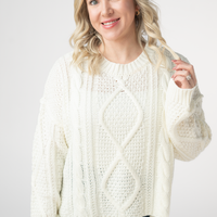 IN STOCK Cable Knit Sweater - Ivory