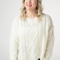 IN STOCK Cable Knit Sweater - Ivory