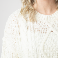 IN STOCK Cable Knit Sweater - Ivory