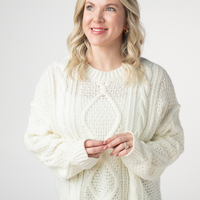 IN STOCK Cable Knit Sweater - Ivory