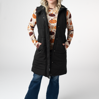 IN STOCK Harlow Long Vest - Black
