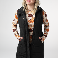 IN STOCK Harlow Long Vest - Black