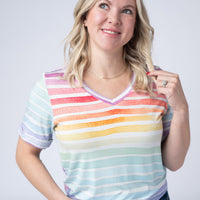 IN STOCK Sophie Top - Rainbow Stripes