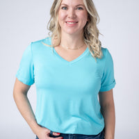 IN STOCK Sophie Top - Aqua Blue