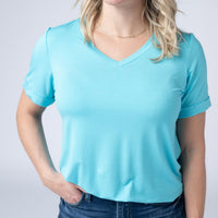 IN STOCK Sophie Top - Aqua Blue