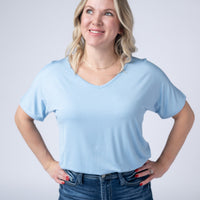 IN STOCK Chloe Cozy Top - Sky Blue FINAL SALE
