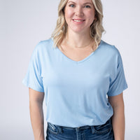 IN STOCK Chloe Cozy Top - Sky Blue FINAL SALE
