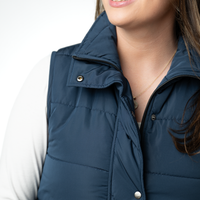 IN STOCK Harlow Long Vest - Navy
