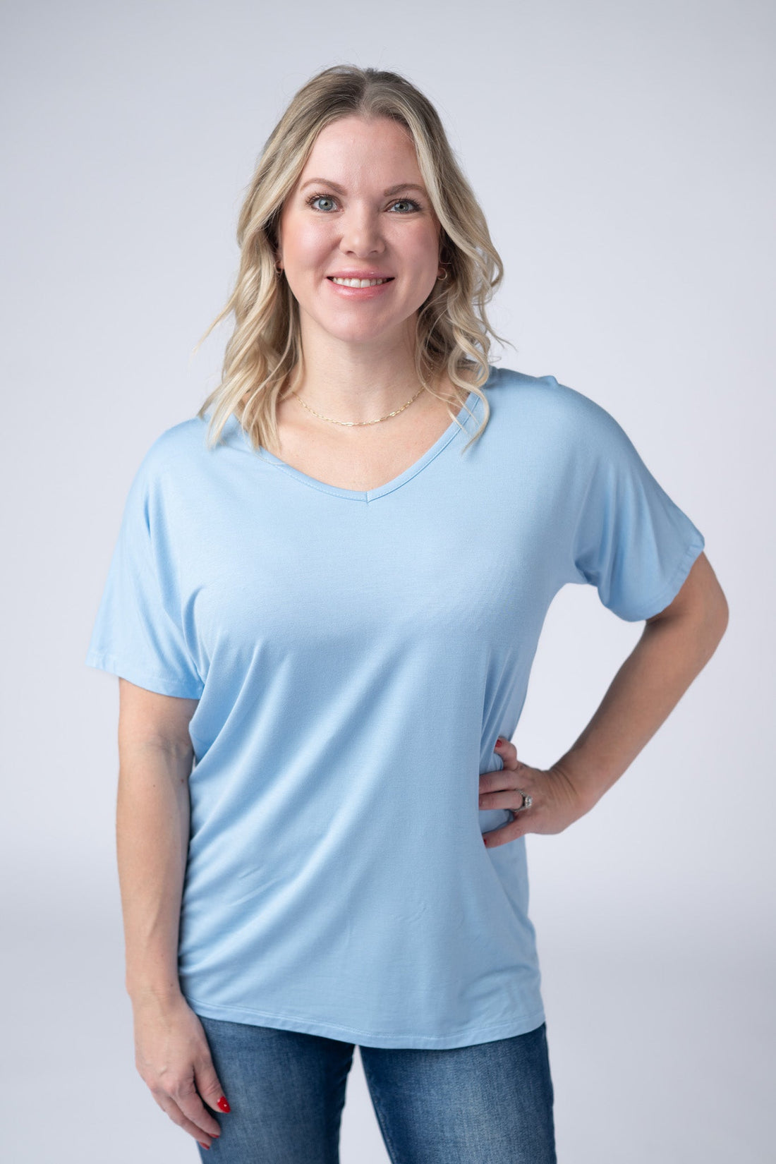 IN STOCK Chloe Cozy Top - Sky Blue FINAL SALE